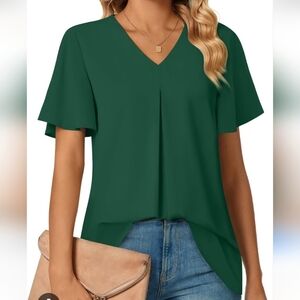 🦇 Anyally Silky Flowy Blouse 🦇